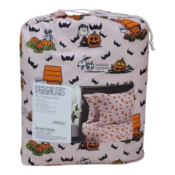 Peanuts Halloween Full Sheet Set By Berkshire Blanket - Picture 6 of 6